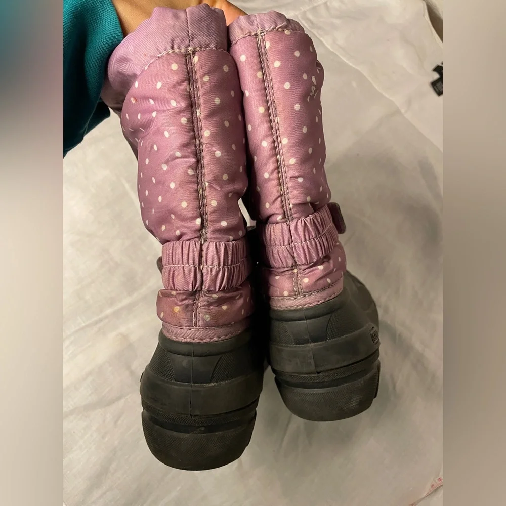 Sorel Girl's Flurry Winter Snow Ski Waterproof Insulated Boots Sz 1 Kids